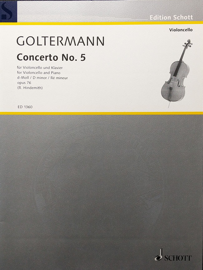 ショット社 ゴルターマン / チェロ協奏曲 第5番 ニ短調 Op.76 (チェロ洋書) ショット社/ロンドン