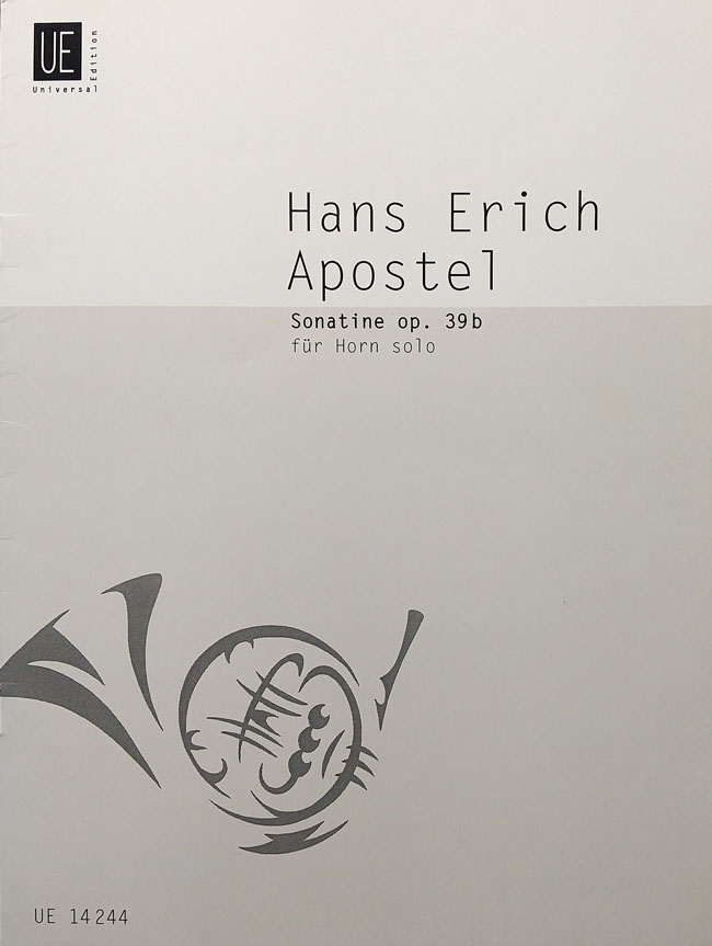 Universal アポステル / ソナチネ Op.39ｂ（ホルン洋書) Universal ハンス・エーリッヒ・アポステル