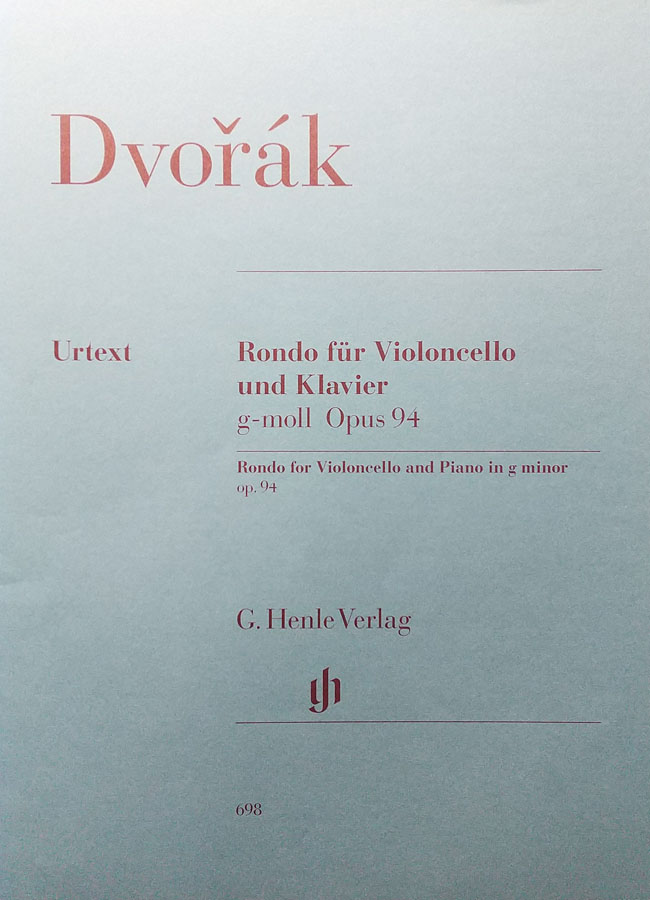 ヘンレ社 ドヴォルザーク / ロンド ト短調 Op.94 (チェロ洋書) G. Henle Verlag