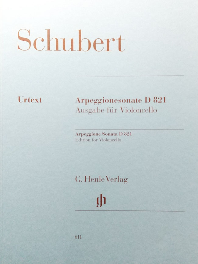 ヘンレ社 シューベルト / アルペジョーネ・ソナタ イ短調 D821 (チェロ洋書) G. Henle Verlag