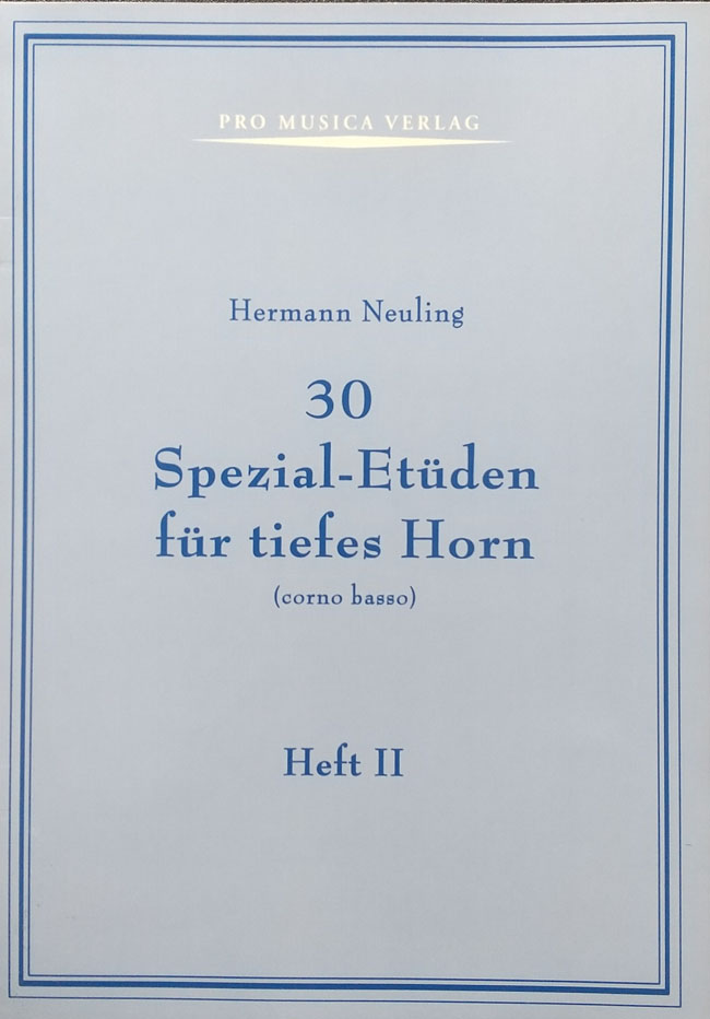 （洋書） ノイリング / 低音ホルン奏者のための30の特別練習曲 第2巻(ホルン洋書) ヨウショ