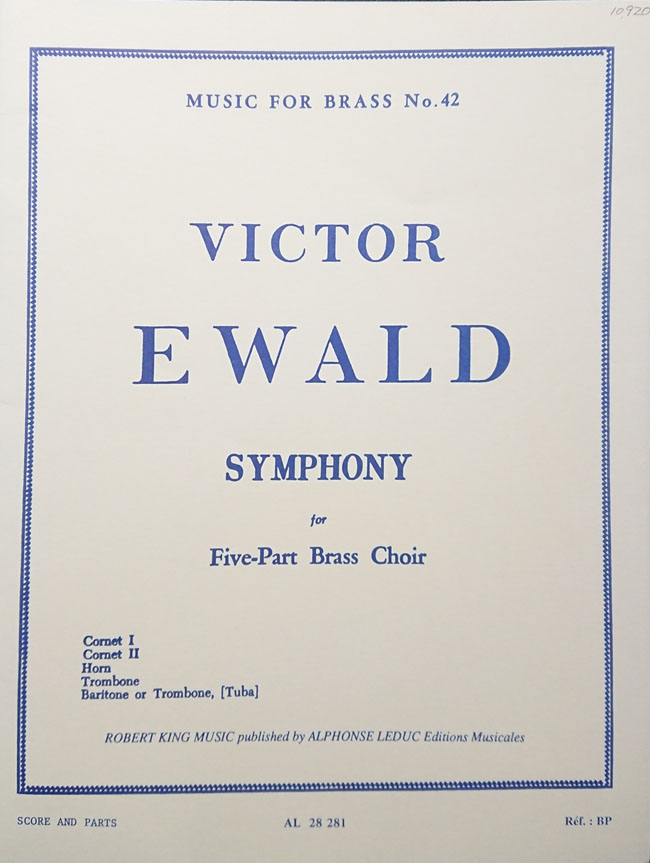 ルデュック社 【金５】エヴァルド/金管のための交響曲　(金管五重奏洋書) Alphonse Leduc