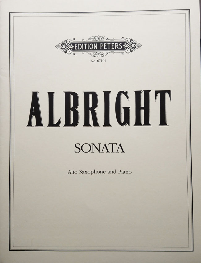 オルブライト/アルト・サクソフォーンとピアノのためのソナタ(サックス洋書)