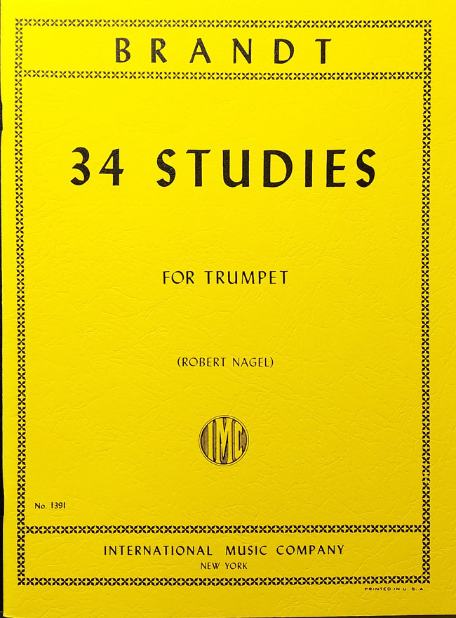 インターナショナル・ミュージック社 ブラント / 34の練習曲（トランペット洋書） International Music Company ワシーリー・ブラント