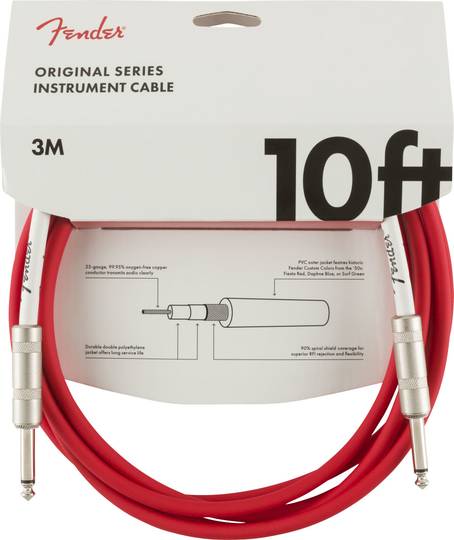 Original Series Instrument Cable, 10', Fiesta Red