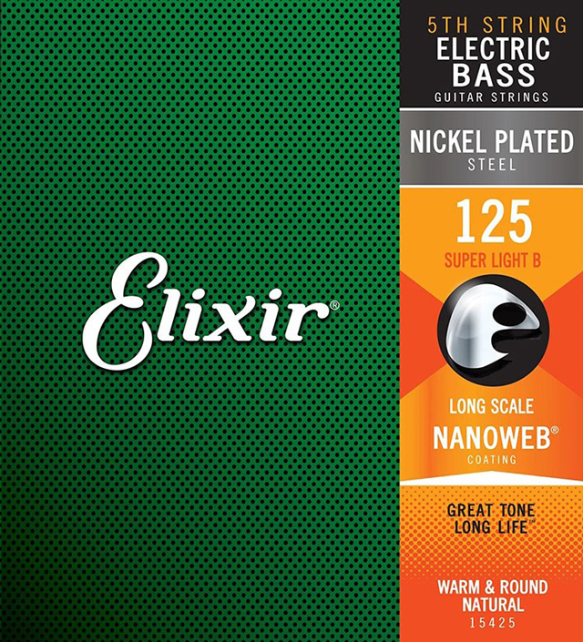 Elixir NANOWEB COATING / Nickel / Super Light B / 125 / 15425 / LONG SCALE エリクサー