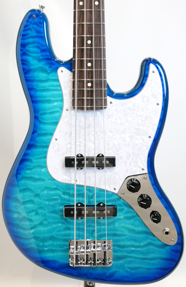 Made in Japan Hybrid II 2024 Collection Jazz Bass / Quilt Aquamarine
