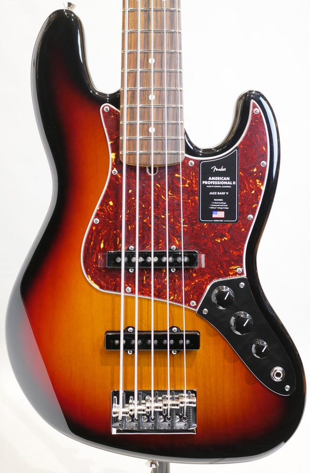 American Professional II Jazz Bass V 3-Color Sunburst / Rosewood