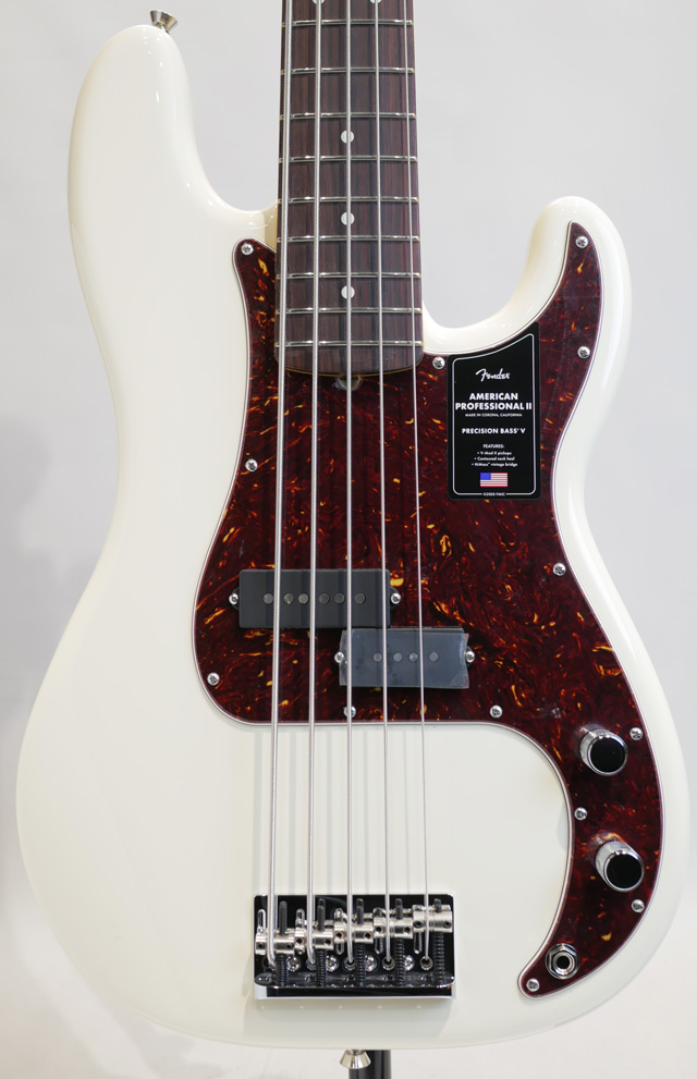 FENDER American Professional II Precision Bass V Olympic White / Rosewood フェンダー