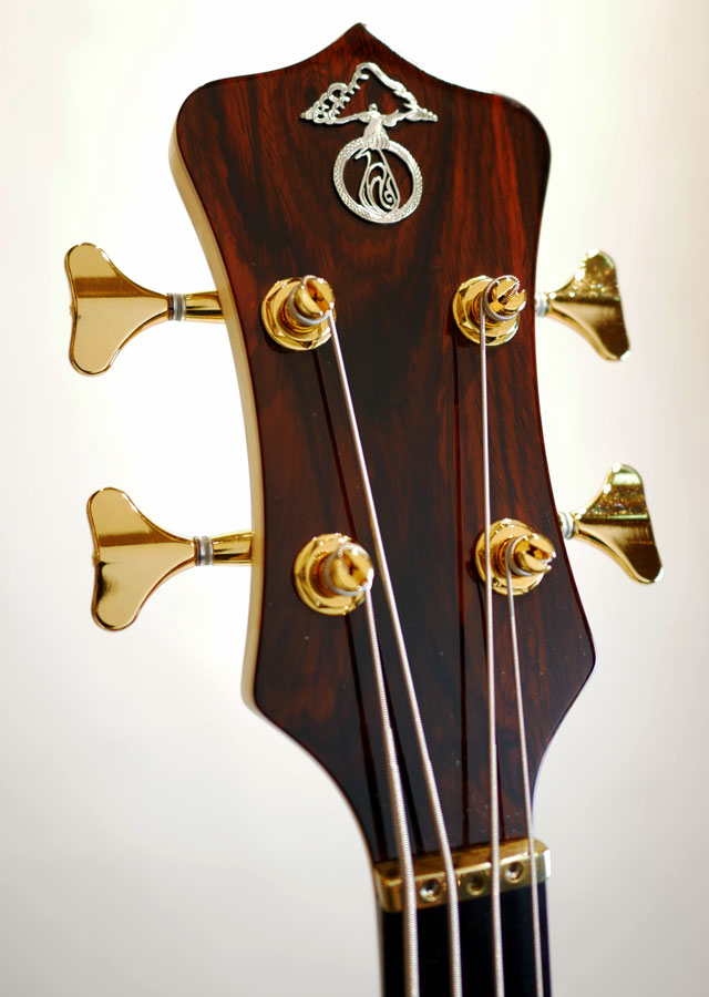 ALEMBIC SCSB4 Stanley Clarke Signature Deluxe Cocobolo Top / Yellow&Red LED 2014 アレンビック サブ画像7
