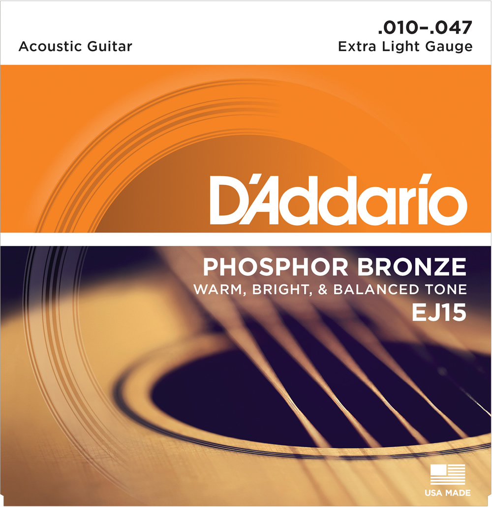D'Addario EJ15 Phosphor Bronze Extra Light［10-47］ ダダリオ