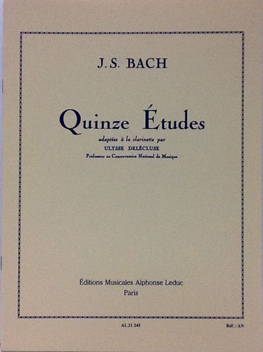 ルデュック社 バッハ , ドゥレクリューズ / 15の練習曲 (クラリネット洋書) Alphonse Leduc