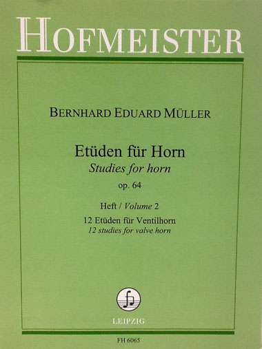 ミュラー / 練習曲 op. 64 第２部：ヴァルヴ・ホルンのための12の練習曲(ホルン洋書)