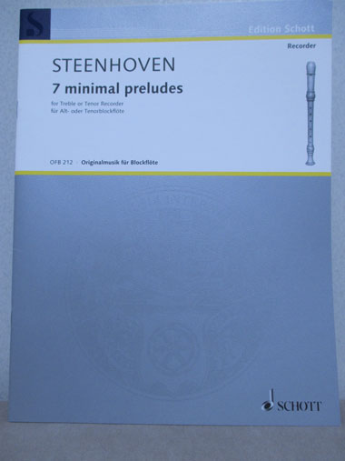 SCHOTT ステーンホーヘン　7つのミニマル的前奏曲（リコーダー洋書） ショット