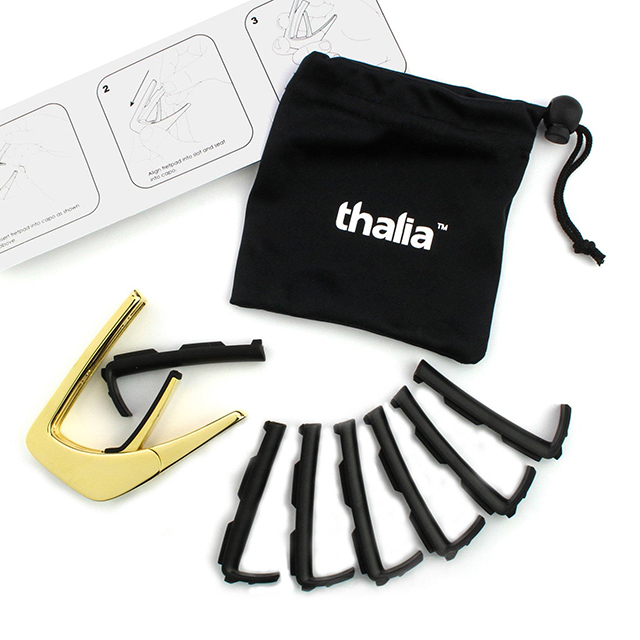 Thalia Capos 24K Gold Finish with Sunburst Birdseye Maple Inlay タリアカポ サブ画像3