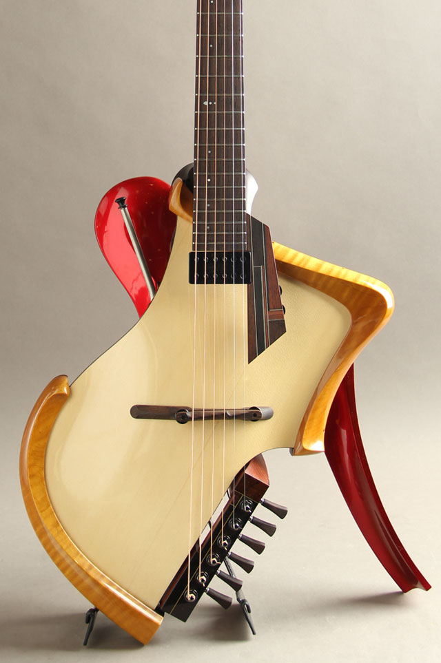 Michihiro Matsuda Guitars Matsuda headless arched top acoustic electric guitar ミチヒロ・マツダギターズ