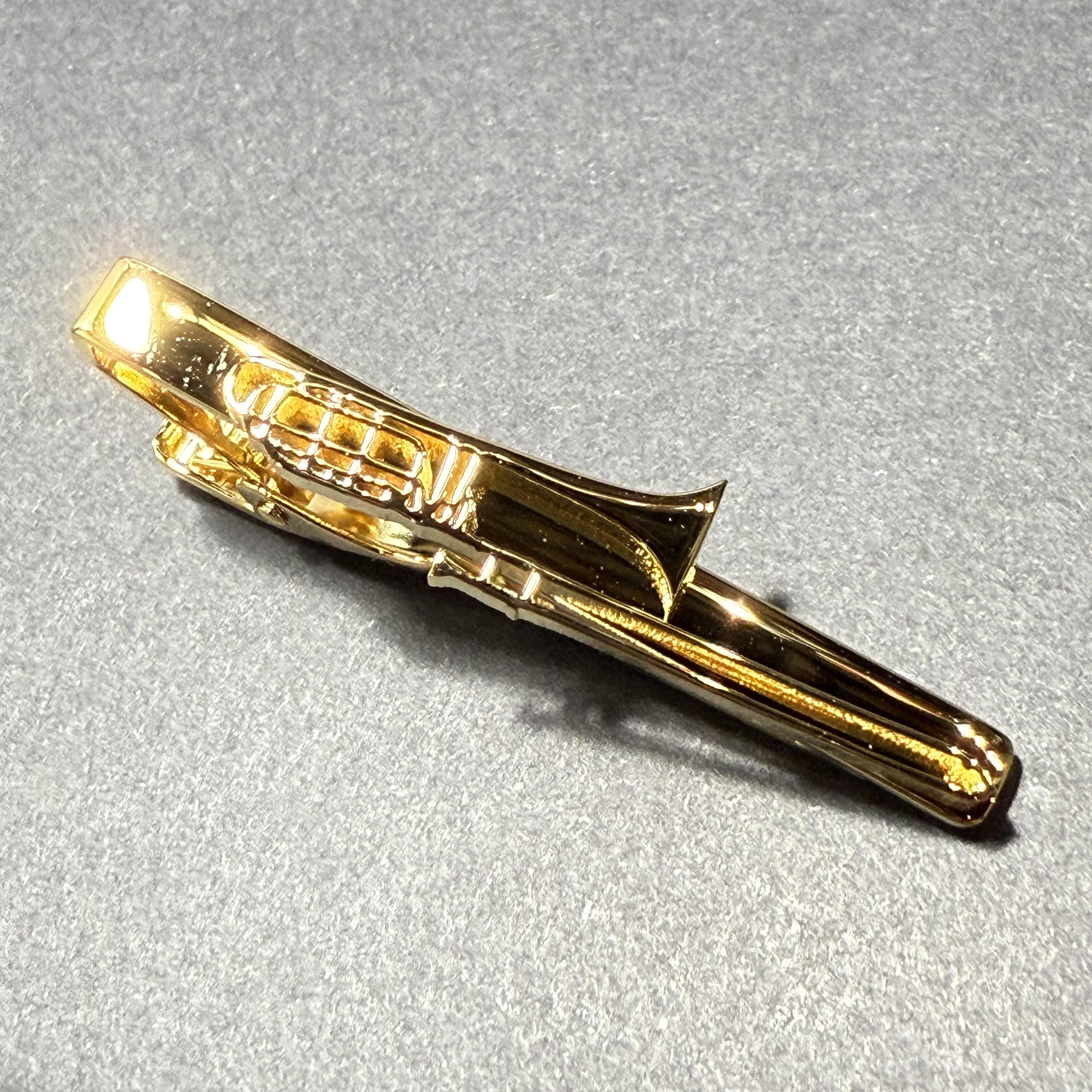 ASHIOURY アシュリー 楽器ネクタイピン 金メッキ 【バストロンボーン】