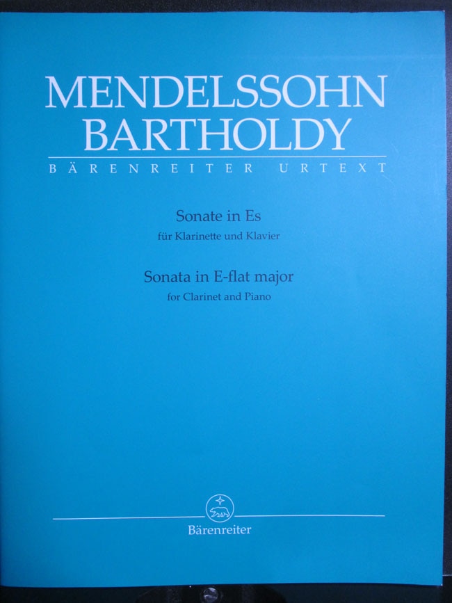 メンデルスゾーン/ソナタ（クラリネット洋書）