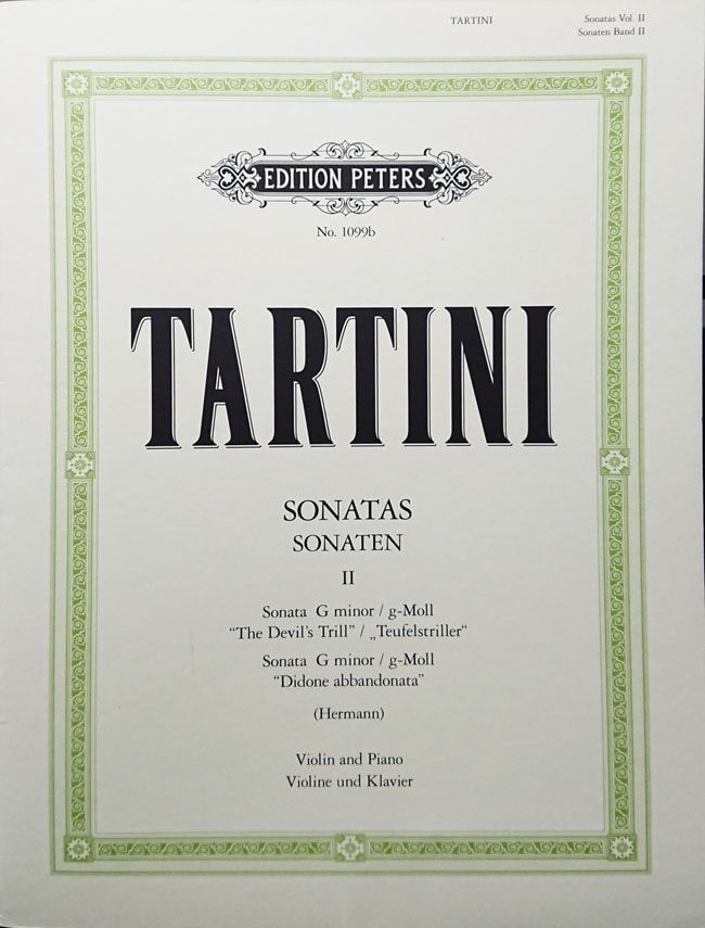 タルティーニ/バイオリンソナタ 「悪魔のトリル」、「捨てられたディドーネ」(ヴァイオリン洋書)