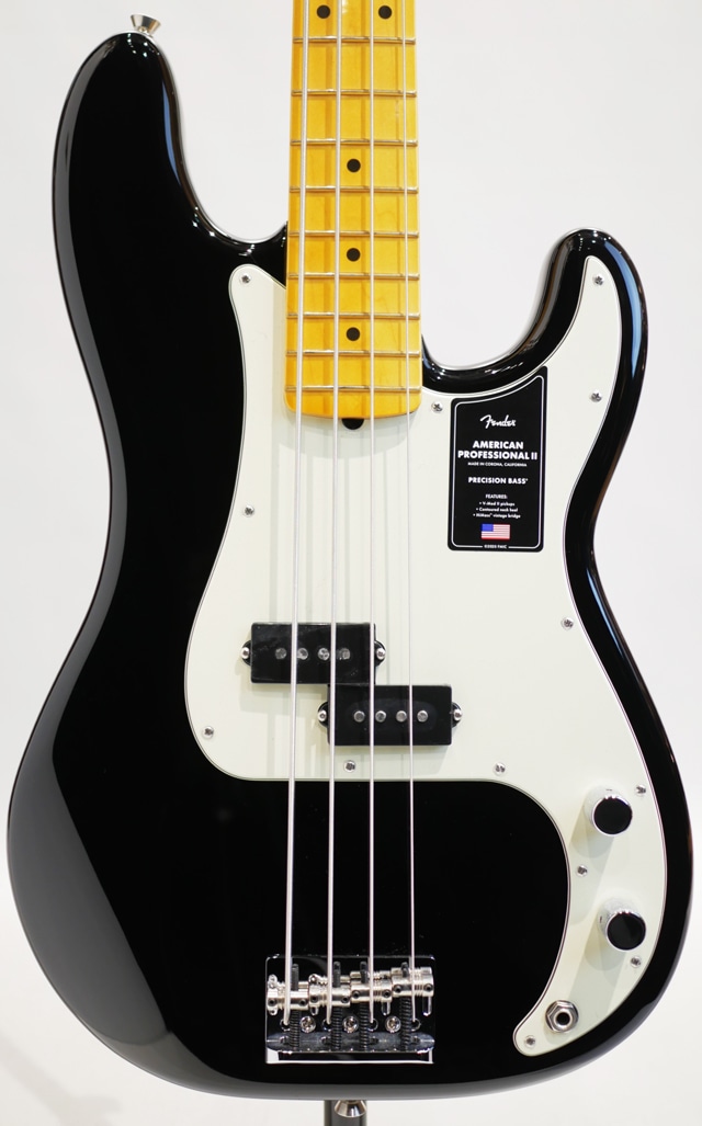 American Professional II Precision Bass Black / Maple BLK BASS SIDE