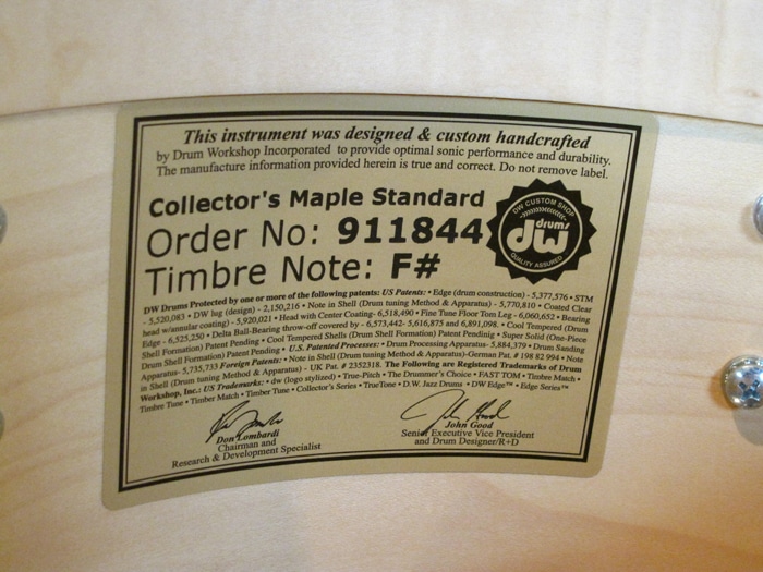 Collector's Pure Maple Series 4点セット Finish Ply Broken Glass 22" 10" 12" 16" w/Tom Stand SSC Type