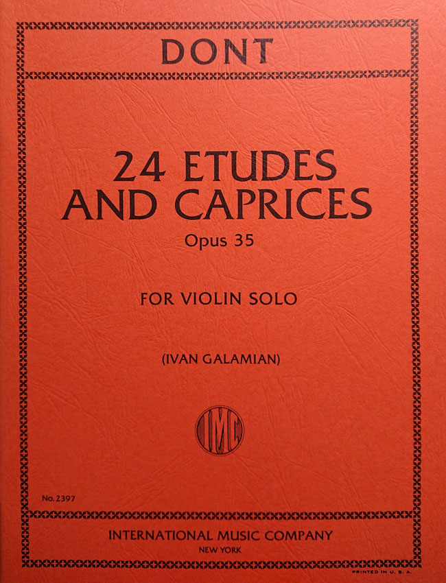 インターナショナル・ミュージック社 ドント / 24の練習曲とカプリス Op.35 (ガラミアン校訂）（ヴァイオリン洋書） International Music Company ヤーコプ