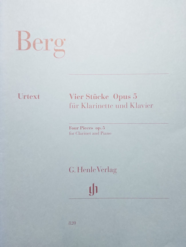 ヘンレ社 ベルク / 4つの小品 Op.5   (クラリネット洋書) G. Henle Verlag