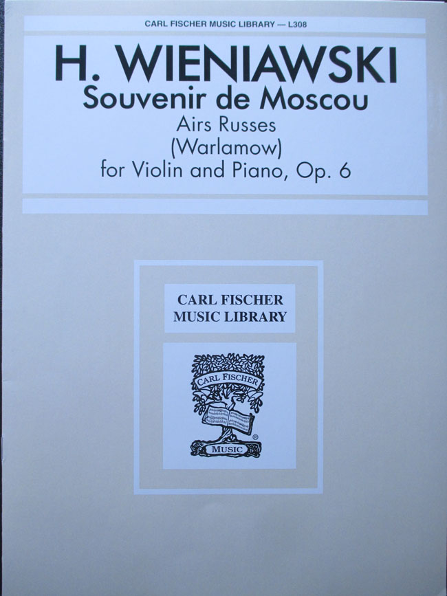 ヴィエニャフスキ/モスクワの思い出　Op.6(ヴァイオリン洋書)