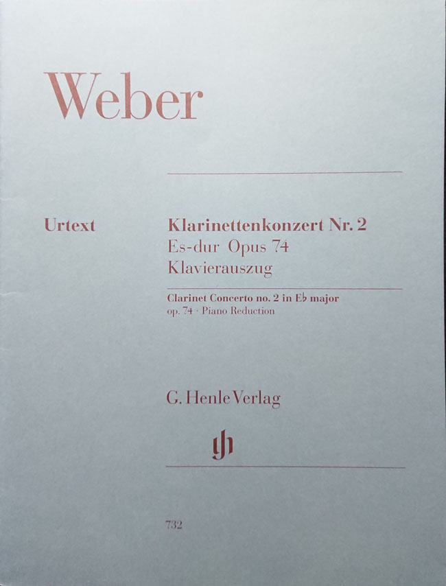 ヘンレ社 ウェーバー/協奏曲第二番　変ホ長調(クラリネット洋書) G. Henle Verlag