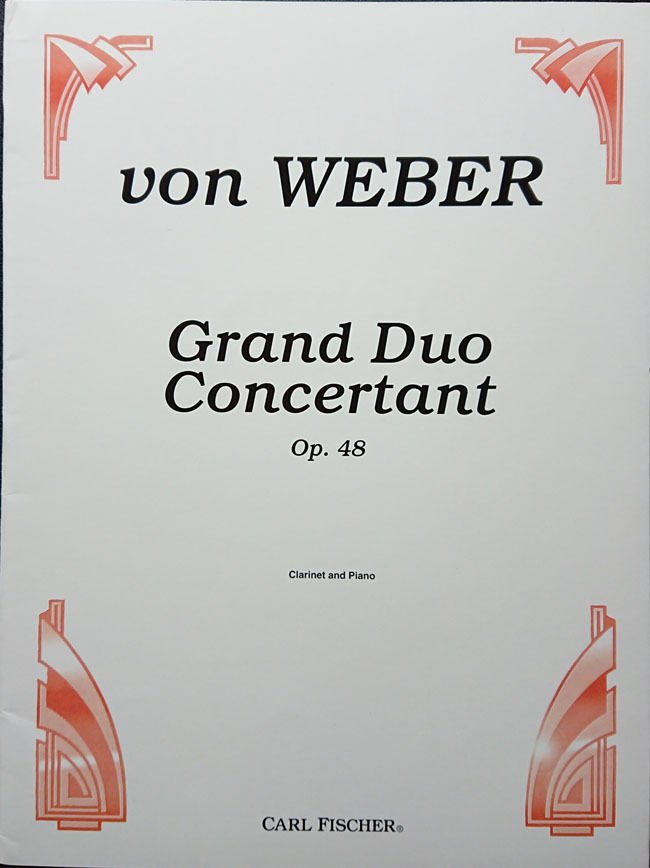 ウェーバー/協奏的大二重奏曲 Op.48(クラリネット洋書)