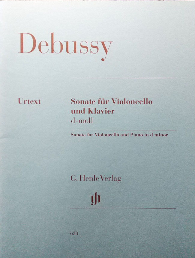Sonate fur Violoncello und Klavier Debussy d-Moll Sonata for violoncello and piano in d minor 