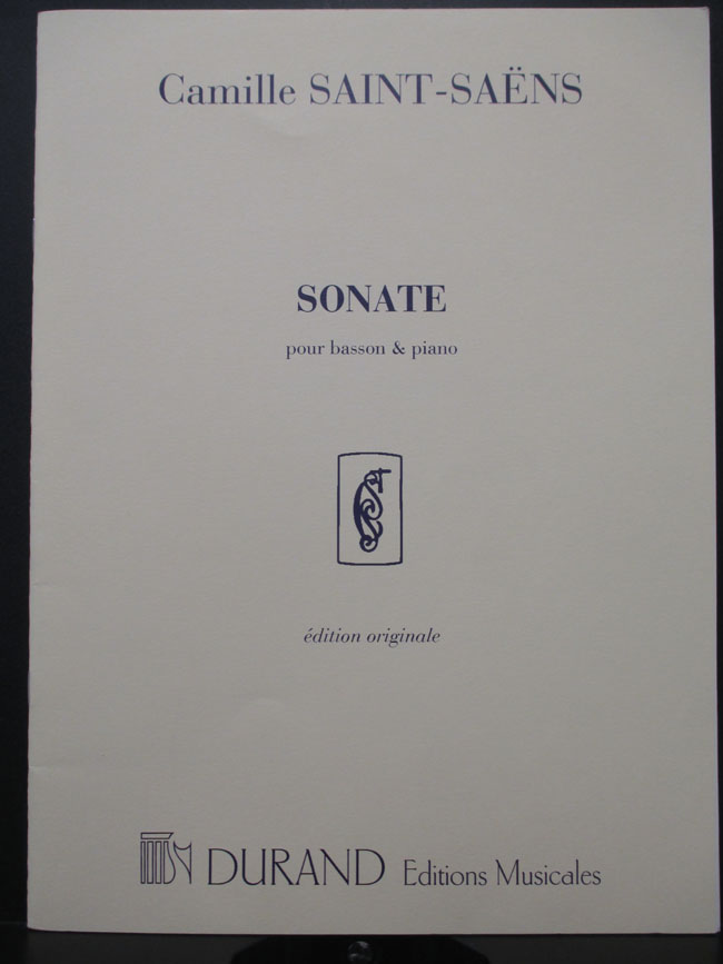 デュラン社 サン＝サーンス/ソナタ(ファゴット洋書) Editions Durand