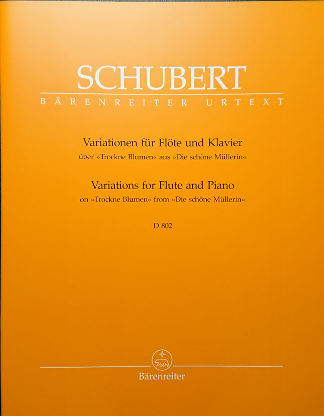 ベーレンライター社 シューベルト / 序奏と変奏曲、「しぼめる花」による(フルート洋書) Barenreiter-Verlag
