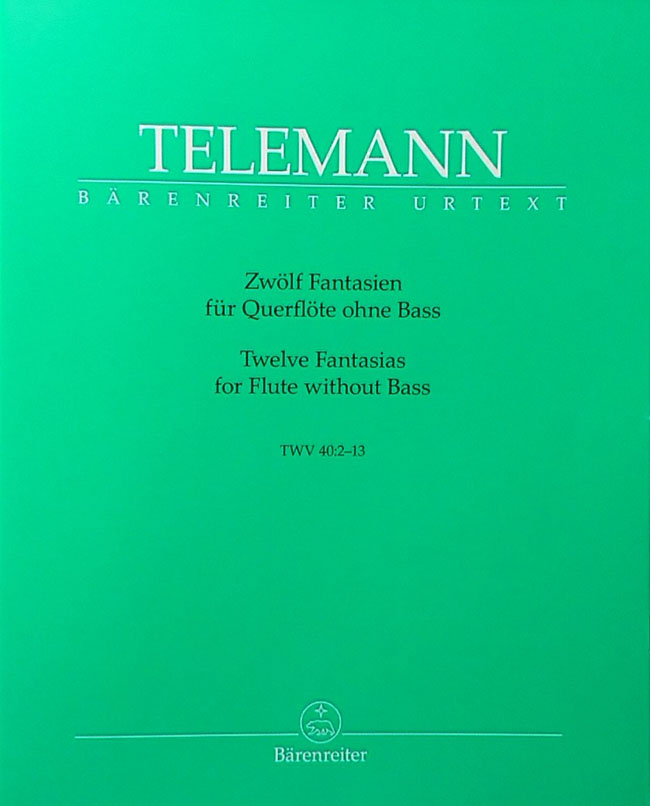 ベーレンライター社 テレマン/12の幻想曲（12のファンタジー）　TWV 40/2-13 (フルート洋書) Barenreiter-Verlag