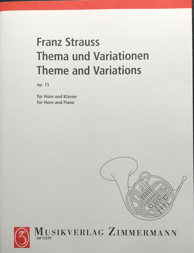 Zimmermann F.シュトラウス / 主題と変奏 op.13(ホルン洋書) Zimmermann フランツ・シュトラウス テーマとヴァリエーション