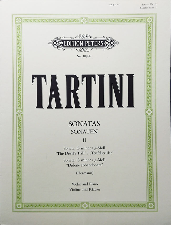 タルティーニ/バイオリンソナタ　「悪魔のトリル」、「捨てられたディドーネ」（ヴァイオリン洋書）