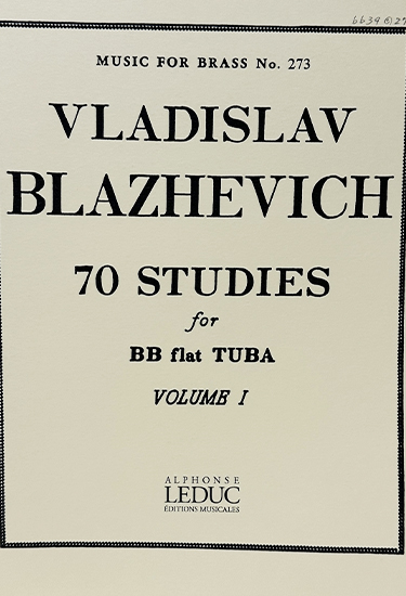 ブラゼヴィッチ/テューバのための70の練習曲 第1巻/テューバ教則本