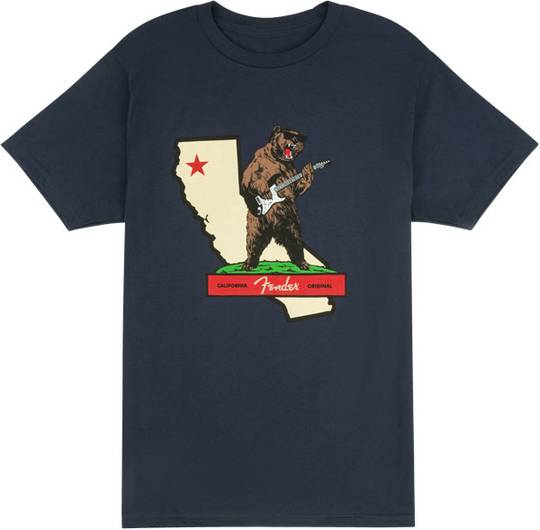 Fender Rocks Cali T-Shirt, Navy, L