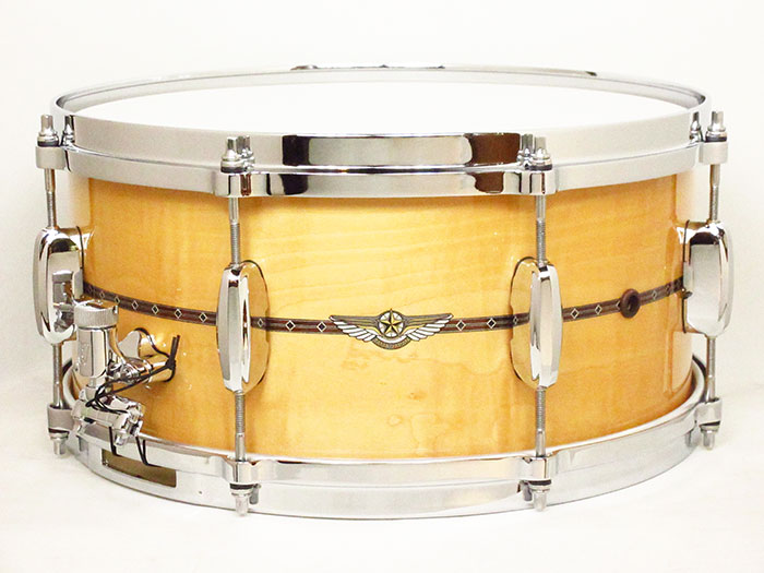 TMS1465S GCM Star Maple Snare / Gloss Natural Curly Maple