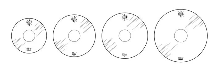DRUM EFFECT SHEET 10″,12″,13″,16″ set 03 ドラムエフェクトシート タム用(0.3mm)