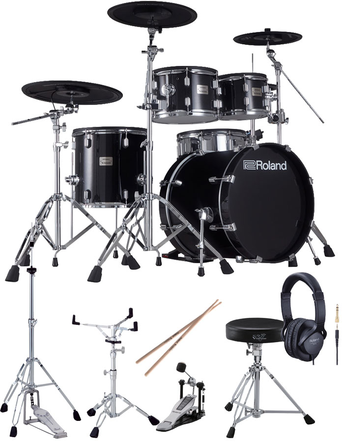 VAD506 V-Drums Acoustic Design イス、ペダル、ハイハットスタンド、スネアスタンド付属