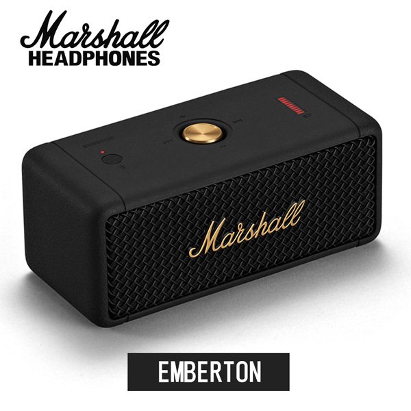 Marshall EMBERTON BLACK & BRASS Bluetooth5.0対応 軽量700g 《国内正規品》 マーシャル