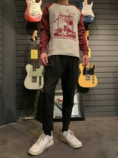Fender Women's Love Sweatshirt, Oatmeal and Maroon, S