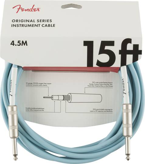 Original Series Instrument Cable, 15', Daphne Blue