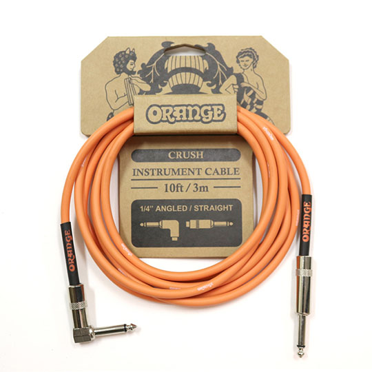 ORANGE ORANGE Crush Instrument Cable 10ft/3m 1/4 Angled/Straight CA035 オレンジ