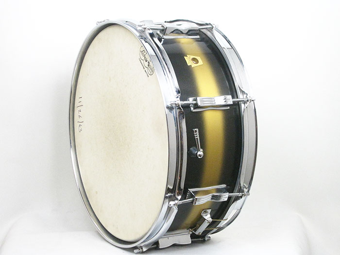 Ludwig 1963' Jazz Festival Black &Gold Lacquer 14×5.5 COB Hoops ラディック サブ画像7