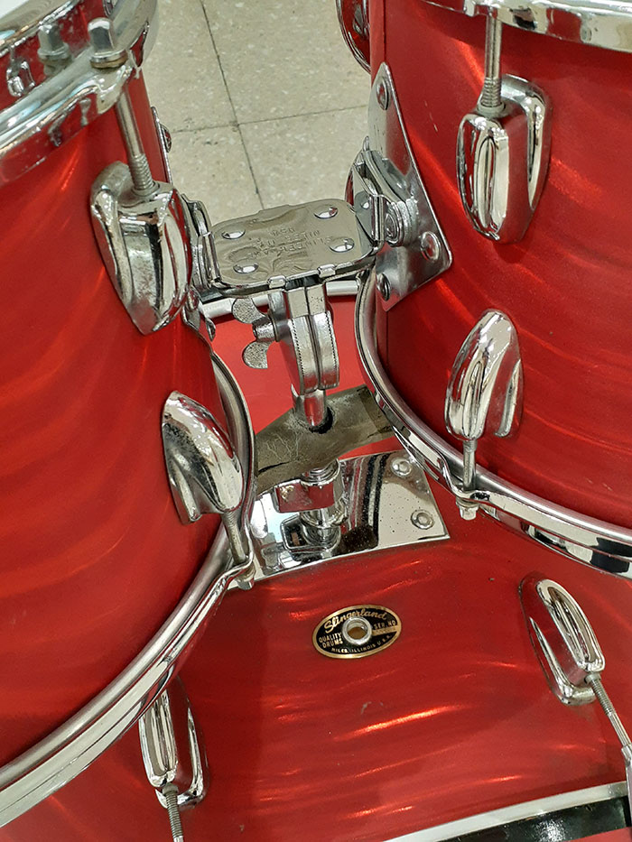 Slingerland 【VINTAGE】66' Modern Solo Outfit Red Satin Flame 3pc Set 20 12 16 さらに12Tom付属 スリンガーランド サブ画像3