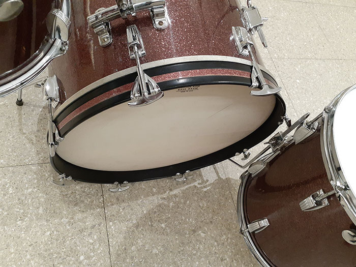 Ludwig 【VINTAGE】68' Downbeat  Sparkling Burgundy Pearl 3pc Set 20,12,14 , Cymbal Holder付属 ラディック サブ画像7