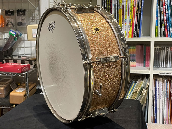 Ludwig 【VINTAGE】1963' No.491 Pioneer Model Sparkling Champagne Pearl 14×5.5 NOB Hoops ラディック サブ画像7