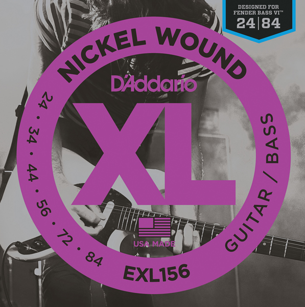 Nickel Wound Guitar/Bass Strings EXL156 [Fender Bass VI用]